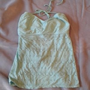 Light turquoise swim top